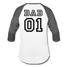 #1 Dad Baseball T-Shirt - white/charcoal
