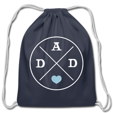 Dad Father's Day Cotton Drawstring Bag - navy